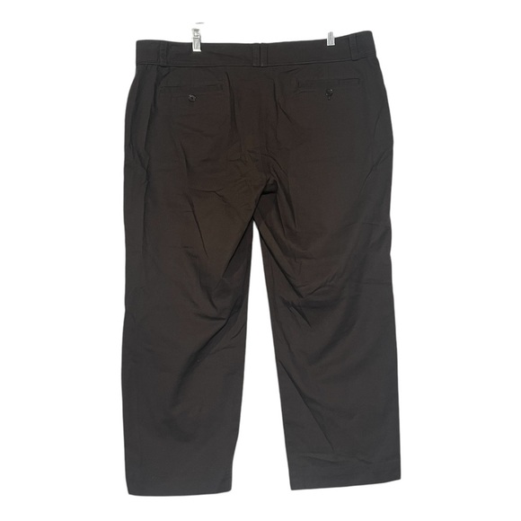 Talbots Signature Wide Leg Ankle Pants Cropped Brown Size 18 Careerwear Office - Picture 2 of 9